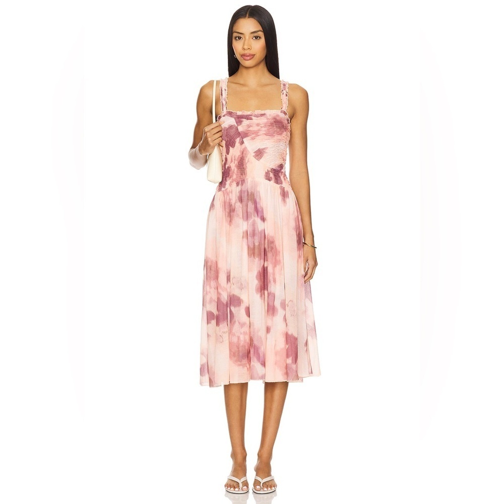 NWT Free People x REVOLVE Tessa Smocked Midi Dress Size Small